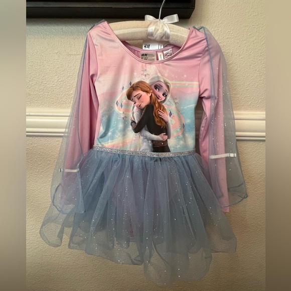 H&M Other - Frozen Dance Leotard Dress with removable cape. Size 5T/6